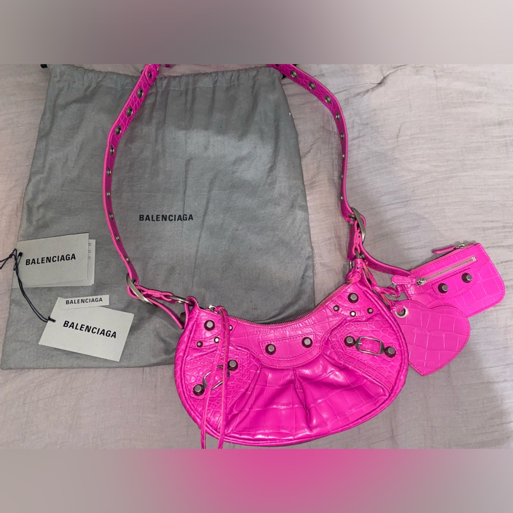Balenciaga Le Cagole Giant Studs Shoulder Bag Leather XS